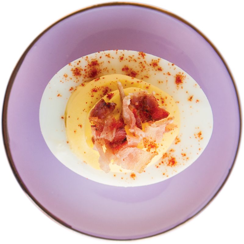 bacon and paprika eggs