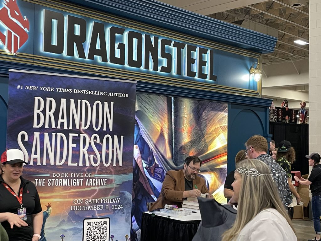 FanX 2024 Brandon Sanderson Signing at Dragonsteel booth